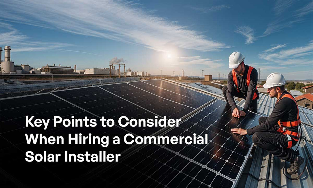 worker installing solar panel on rooftop