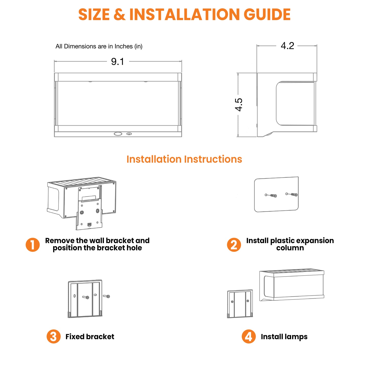 Lunix Series Solar Wall Pack Light – 2000 Lumens | Anti-Glare | PIR Motion Sensor | IP54 | 4000K CCT