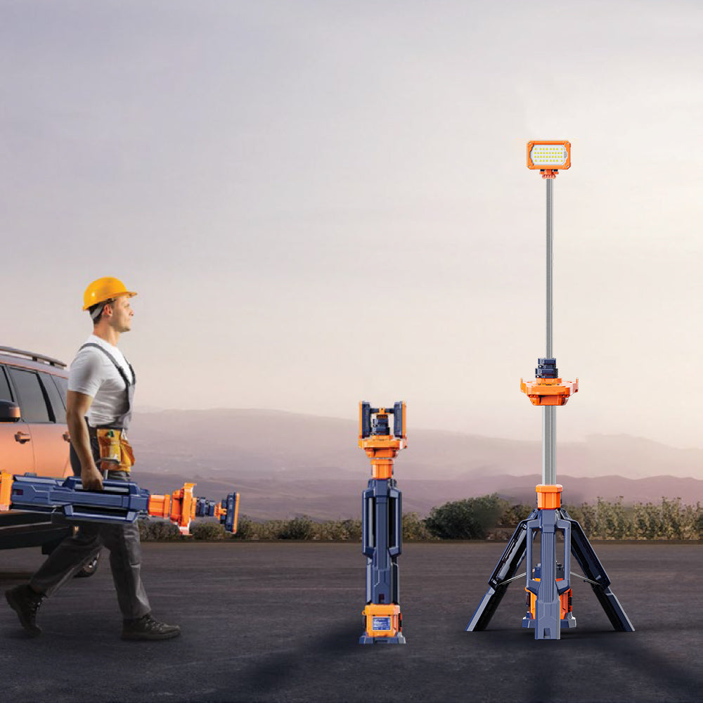 BrightMax | AVS-BPTL-200S | Portable Tripod Light | Single Head | 4000 Lumens | Multiple Battery Modes | IP66 | Height 7.47 Feet