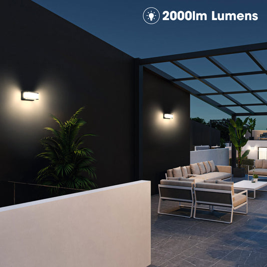 Lunix Series Solar Wall Pack Light – 2000 Lumens | Anti-Glare | PIR Motion Sensor | IP54 | 4000K CCT