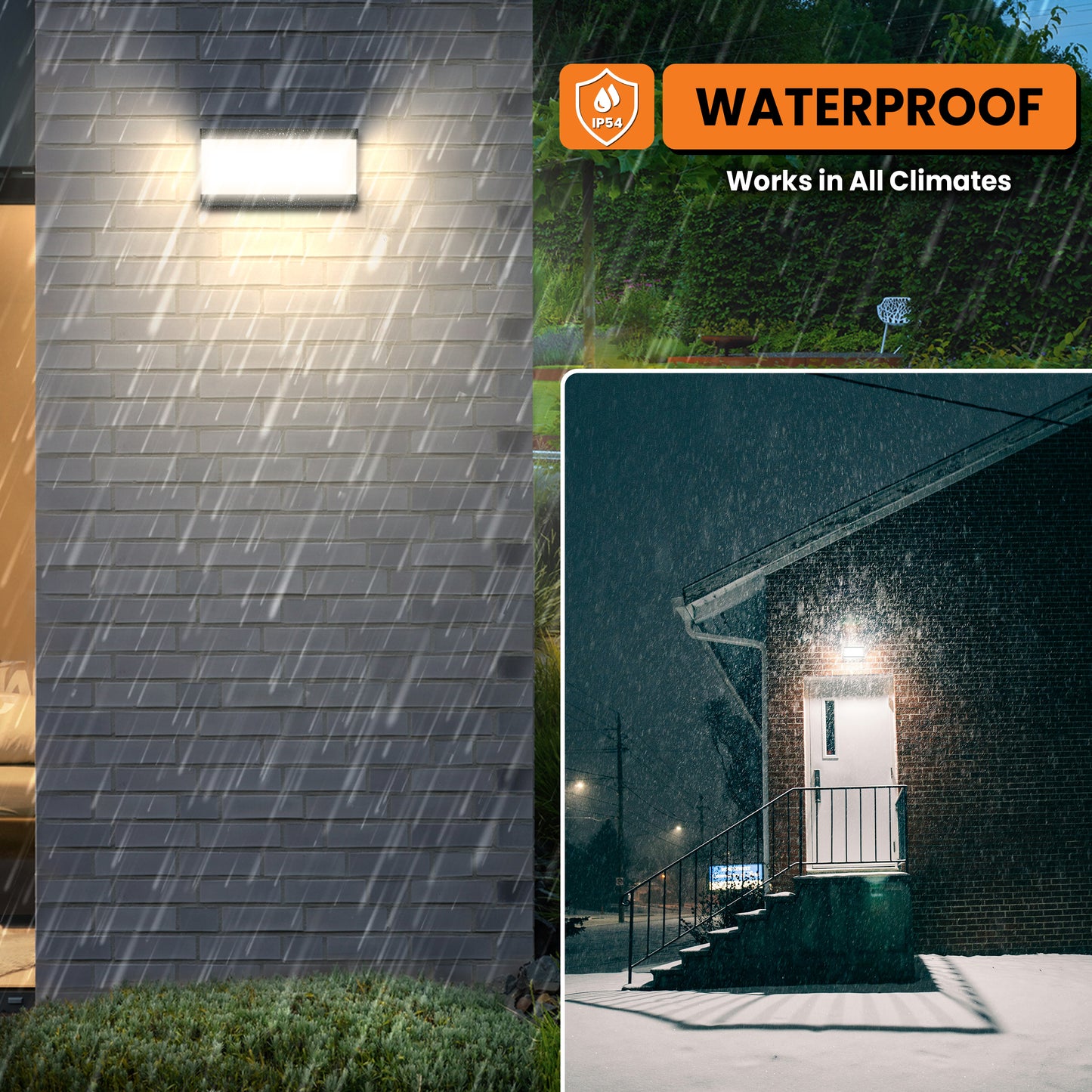 Lunix Series Solar Wall Pack Light – 2000 Lumens | Anti-Glare | PIR Motion Sensor | IP54 | 4000K CCT