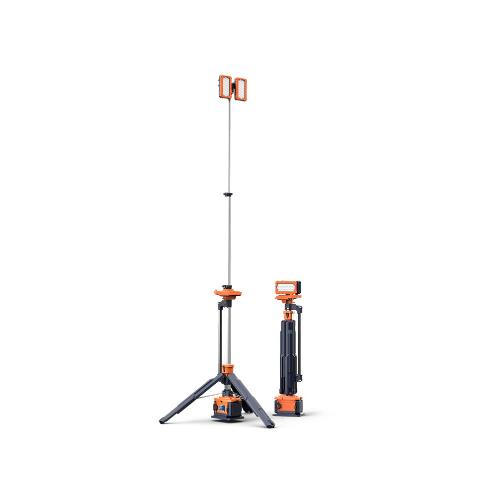 LumiTrek 300 | AVS-LTTL-300 | Light Tower | Dual Head | 14000 Lumens | Multiple Battery Modes | IP66 | Height 10.17 Feet