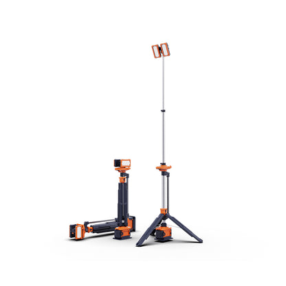 LumiTrek 300 | AVS-LTTL-300 | Light Tower | Dual Head | 14000 Lumens | Multiple Battery Modes | IP66 | Height 10.17 Feet