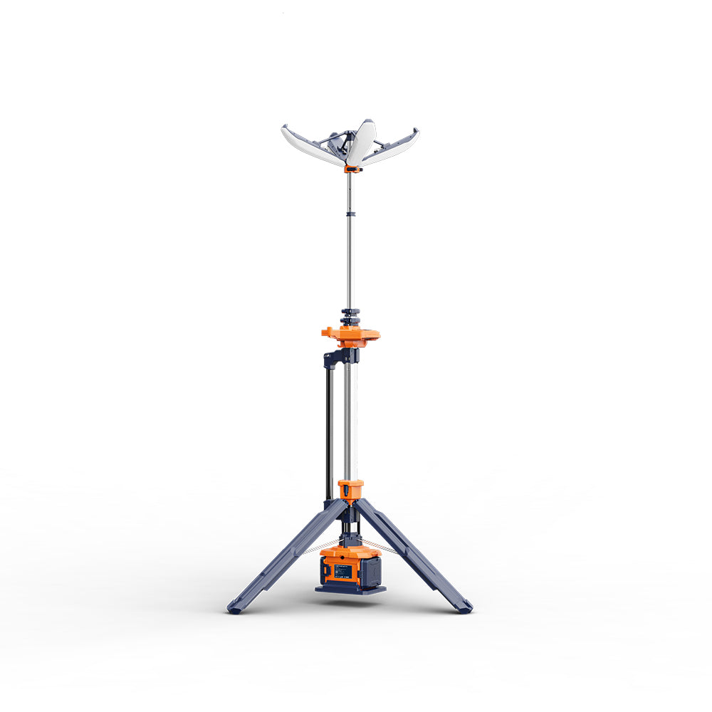 PowerBloom 300 | AVS-PWBL-300 | Light Tower | Dual Head | 14000 Lumens | Multiple Battery Modes | IP66 | Height 11.15 Feet