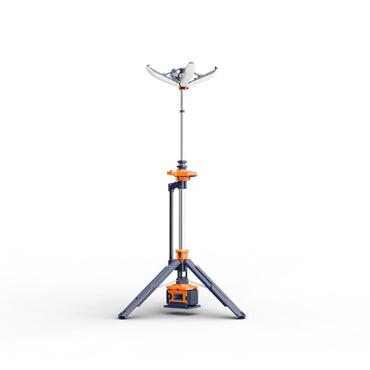 PowerBloom 300 | AVS-PWBL-300 | Light Tower | Dual Head | 14000 Lumens | Multiple Battery Modes | IP66 | Height 11.15 Feet