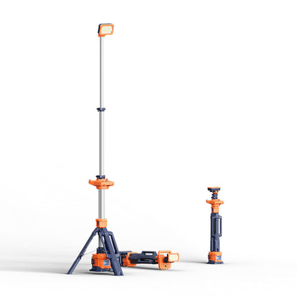 BrightMax | AVS-BPTL-200S | Portable Tripod Light | Single Head | 4000 Lumens | Multiple Battery Modes | IP66 | Height 7.47 Feet