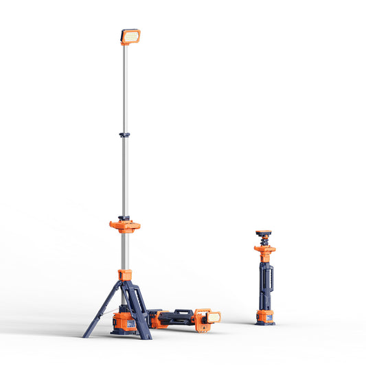 BrightMax | AVS-BPTL-200S | Portable Tripod Light | Single Head | 4000 Lumens | Multiple Battery Modes | IP66 | Height 7.47 Feet