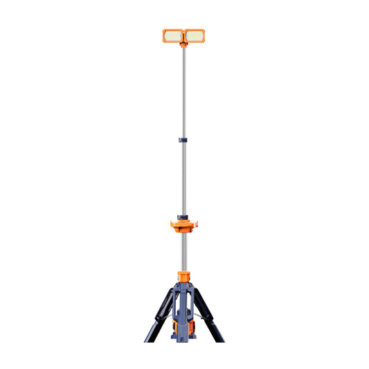 BrightMax | AVS-BPTL-200 | Portable Tripod Light | Dual Head | 12000 Lumens | Multiple Battery Modes | 100-277Vac | IP66 | Height 7.51 Feet