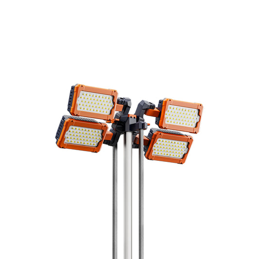 LumiTrek 500 | AVS-LTTL-500 | Light Tower | Four Head | 62000 Lumens | Multiple Battery Modes | IP65 | Height 14 Feet