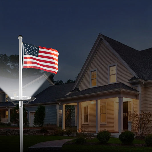 APOLLO |  Solar Wireless Flagpole Light | 32 Watt | 1260 Lumens | Auto Dusk-to-Dawn | IP65 | 1 Year Warranty