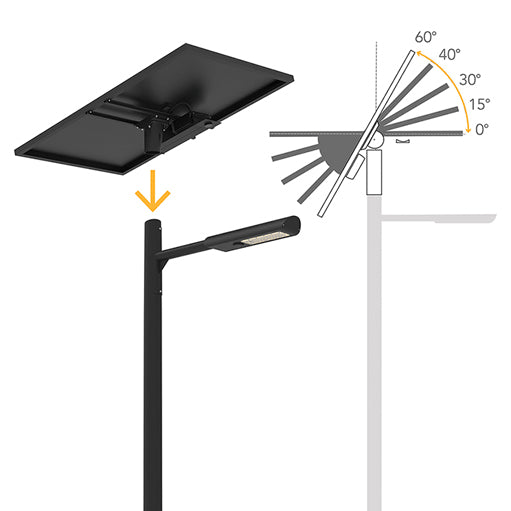 BEACON | Solar LED Street Light | 100 Watt | 19600 Lumens | 2300K-6500K CCT | Smart Street Light | Parking Lot Light | 5 Years Warranty