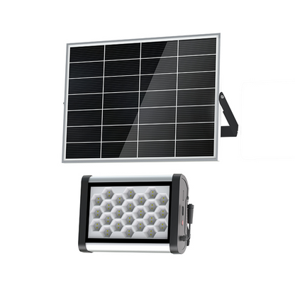 Beyond Solar SUNFORCE 27W Solar LED Flood Light | 4,000 Lumens | 5700K Daylight White | 30W Solar Panel | 256Wh LiFePO4 Battery | IP66