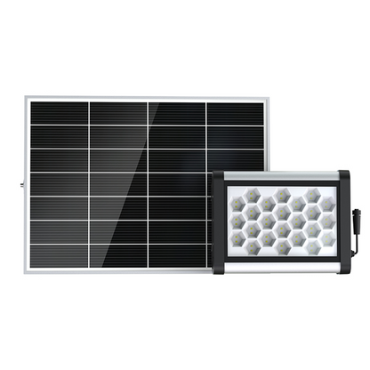 Beyond Solar SUNFORCE 27W Solar LED Flood Light | 4,000 Lumens | 5700K Daylight White | 30W Solar Panel | 256Wh LiFePO4 Battery | IP66