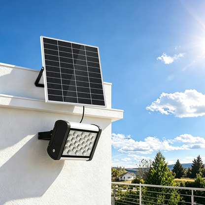 Beyond Solar SUNFORCE 27W Solar LED Flood Light | 4,000 Lumens | 5700K Daylight White | 30W Solar Panel | 256Wh LiFePO4 Battery | IP66