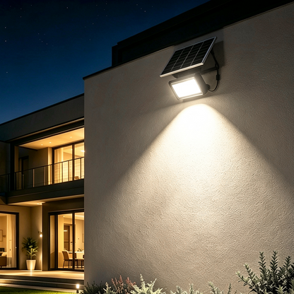 Beyond Solar SUNFORCE 27W Solar LED Flood Light | 4,000 Lumens | 5700K Daylight White | 30W Solar Panel | 256Wh LiFePO4 Battery | IP66