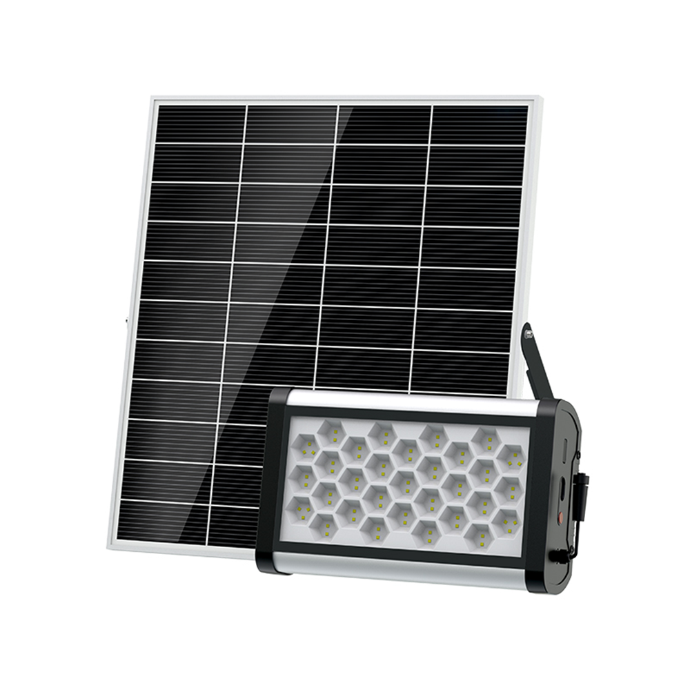 Beyond Solar SUNFORCE 37W Solar LED Flood Light | 6,000 Lumens | 5700K Daylight White | 47W Solar Panel | 384Wh LiFePO4 Battery | IP66