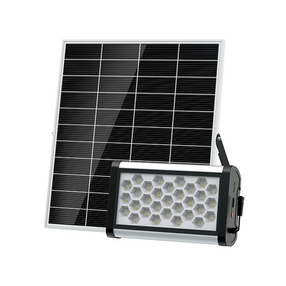 Beyond Solar SUNFORCE 37W Solar LED Flood Light | 6,000 Lumens | 5700K Daylight White | 47W Solar Panel | 384Wh LiFePO4 Battery | IP66