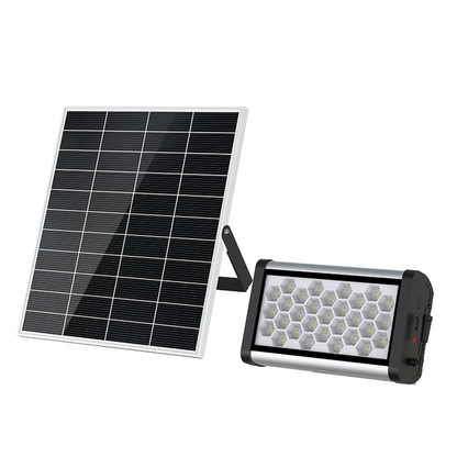 Beyond Solar SUNFORCE 37W Solar LED Flood Light | 6,000 Lumens | 5700K Daylight White | 47W Solar Panel | 384Wh LiFePO4 Battery | IP66