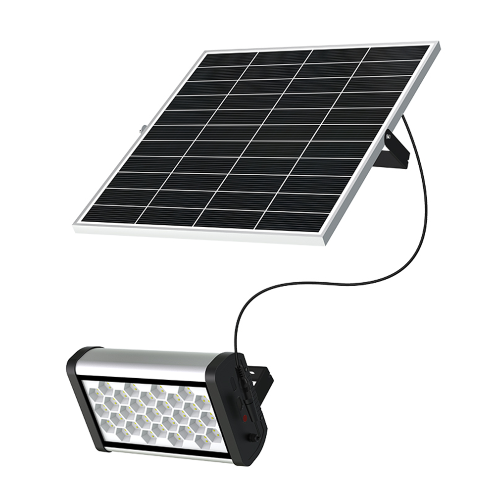 Beyond Solar SUNFORCE 37W Solar LED Flood Light | 6,000 Lumens | 5700K Daylight White | 47W Solar Panel | 384Wh LiFePO4 Battery | IP66