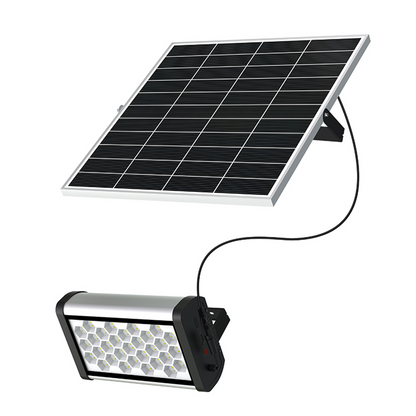 Beyond Solar SUNFORCE 37W Solar LED Flood Light | 6,000 Lumens | 5700K Daylight White | 47W Solar Panel | 384Wh LiFePO4 Battery | IP66