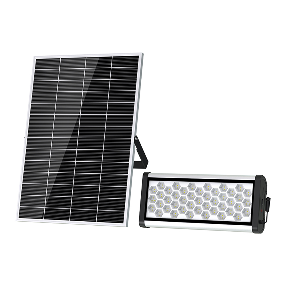 Beyond Solar SUNFORCE 50W Solar LED Flood Light | 8,000 Lumens | 5700K Daylight White | 60W Solar Panel | 512Wh LiFePO4 Battery | IP66