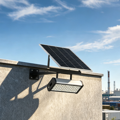 Beyond Solar SUNFORCE 50W Solar LED Flood Light | 8,000 Lumens | 5700K Daylight White | 60W Solar Panel | 512Wh LiFePO4 Battery | IP66