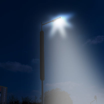 SOLPOLE 60 | Vertical Solar Street Light | 60 Watt | 11760 Lumens | 2300K-6500K CCT | Solar Panel 2 x 149W | Lithium Battery 28WH | Installation Height 19.6 to 22.9FT | IP65 | 5 Years Warranty