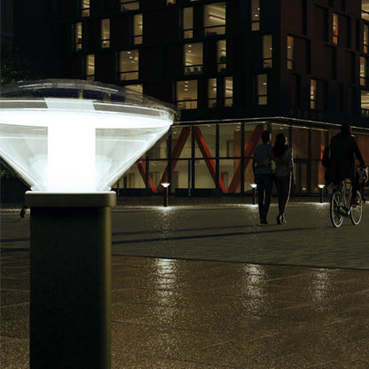VANDAL | Solar Resistant Bollard Light | 3 Watt | 588 Lumens | 2300K-6500K | Solar Panel 6,3Wc | Lithium Battery 12AH | Installation Height 17.7 Inch | IP65 | 5 Years Warranty