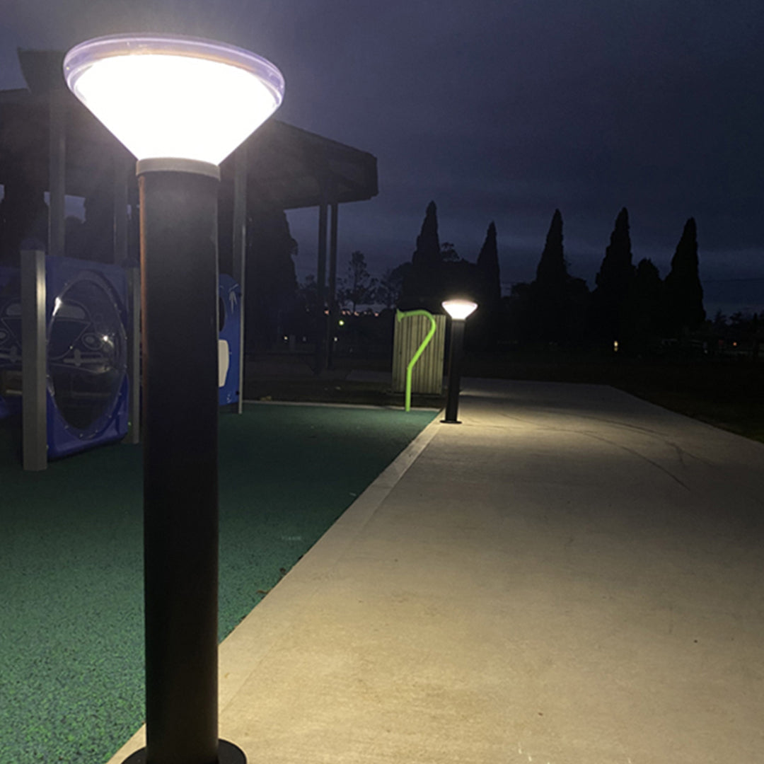 VANDAL | Solar Bollard Light | 5 Watt | 560 Lumens | 5000K | Black Housing | Pathway Lighting | Landscape Light | Solar Vandal Resistant Bollard Light | 5 Years Warranty - 2