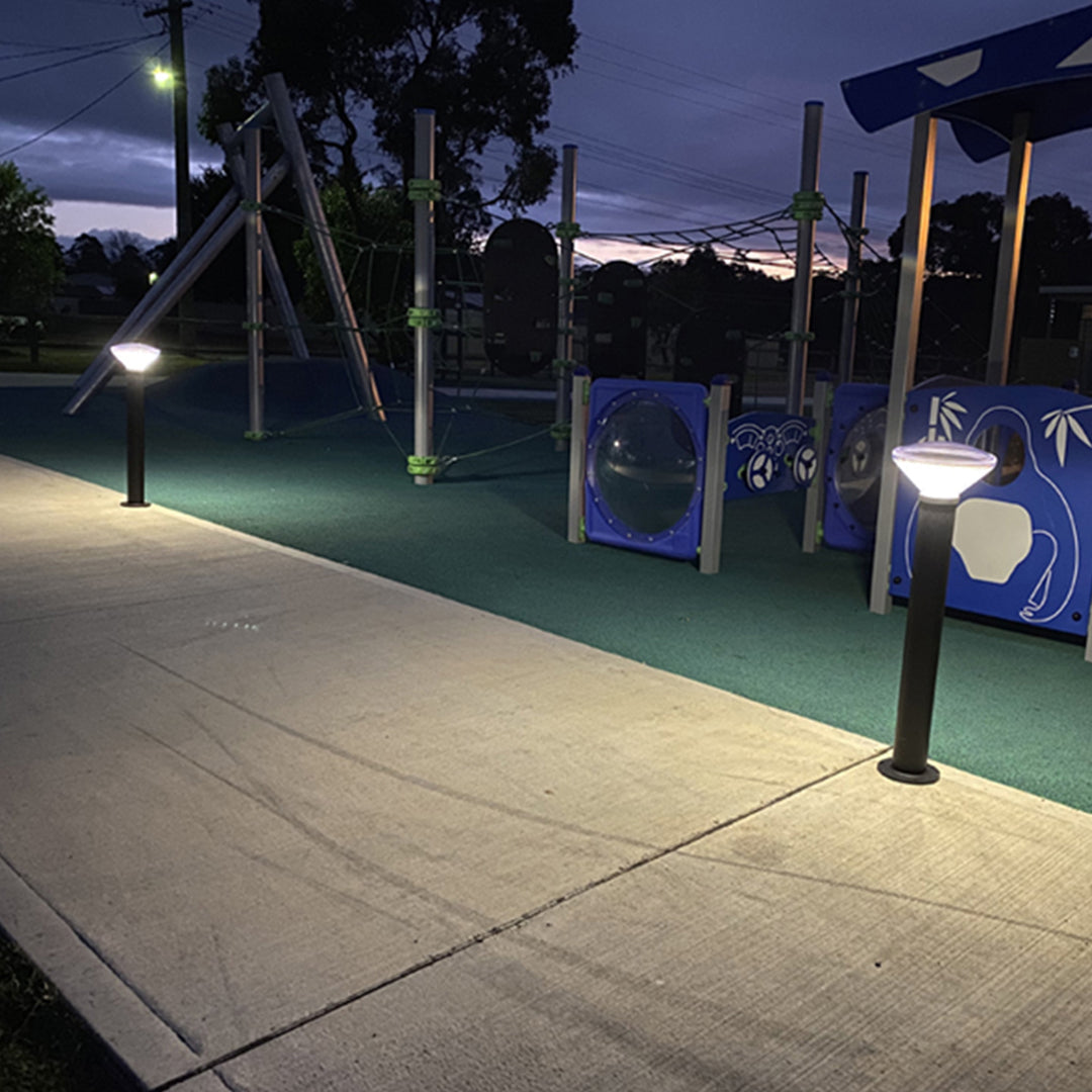 VANDAL | Solar Bollard Light | 5 Watt | 560 Lumens | 5000K | Black Housing | Pathway Lighting | Landscape Light | Solar Vandal Resistant Bollard Light | 5 Years Warranty - 9