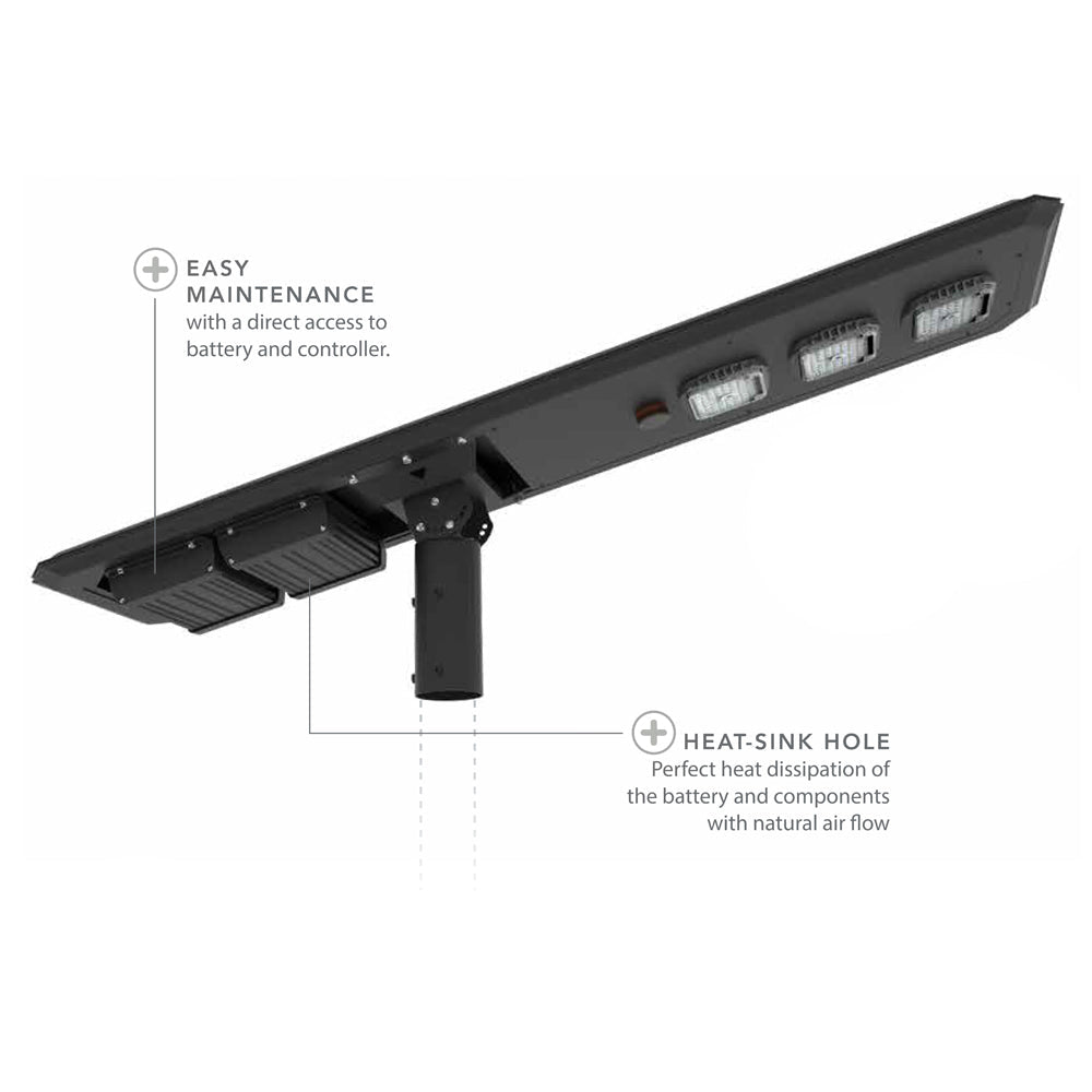 POLLUX | Solar LED Street Light | 40 Watt | 5600 Lumens | 5000K | Parking Lot Light | Solar All in One Pro Street Light | 5 Years Warranty - 6