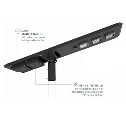 POLLUX | Solar LED Street Light | 40 Watt | 5600 Lumens | 5000K | Parking Lot Light | Solar All in One Pro Street Light | 5 Years Warranty - 6