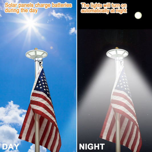 APOLLO | Solar Flag Pole Light | 120X0.2 Watt | 800 Lumens | 6000K | 1 Years Warranty - 3