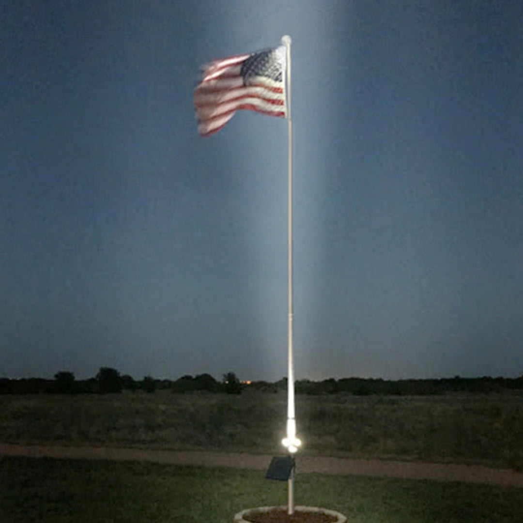APOLLO | Solar Flag Pole Light | 18 Watt | 1980 Lumens | 6000K | 1 Years Warranty - 2