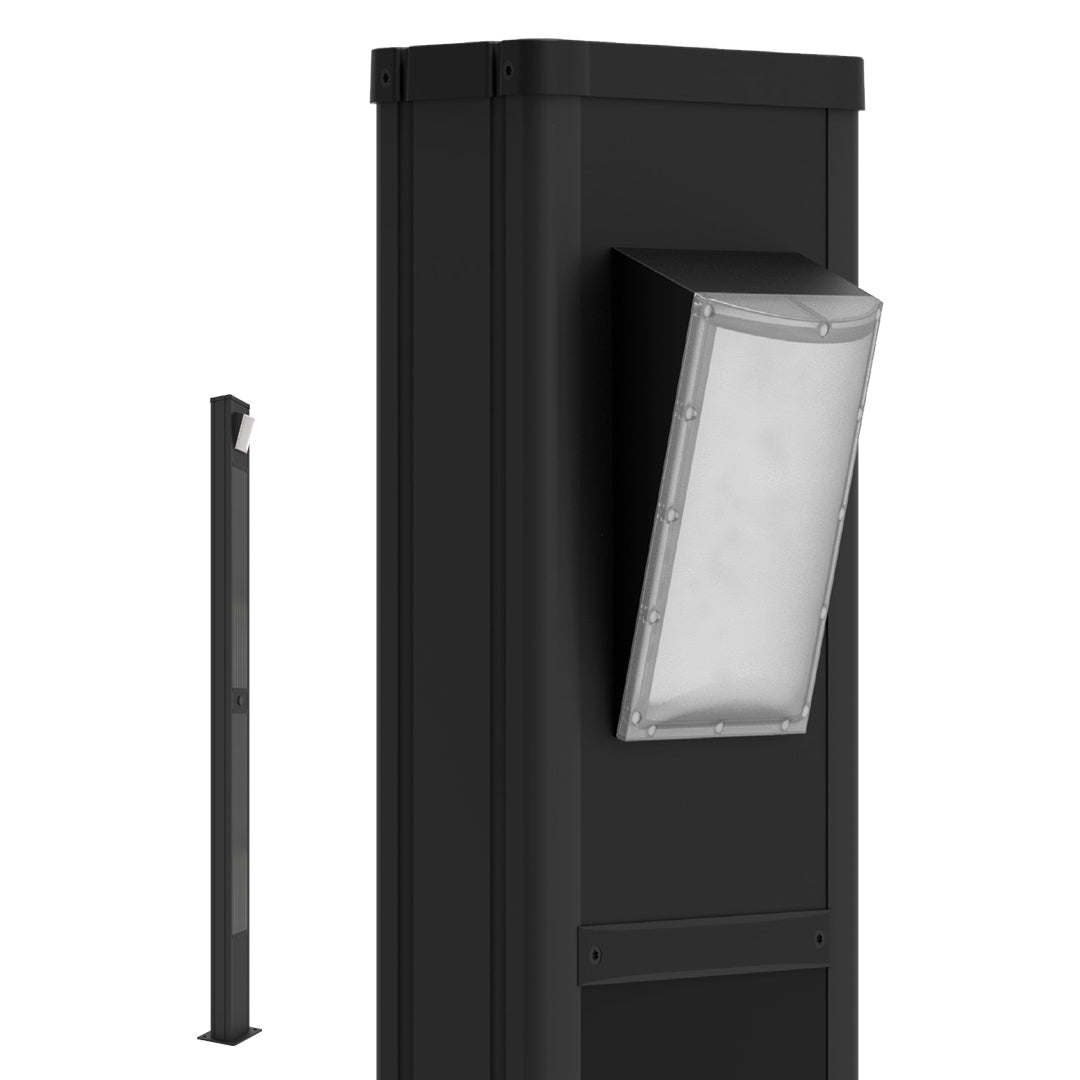 TOTEM | Solar Urban Light | 40 Watt | 6000 Lumens | 5000K | Black Housing | Pathway Lighting | Landscape Light | Solar Resistant Bollard Light | 5 Years Warranty - 1