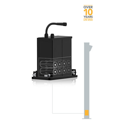 TOTEM | Solar Urban Light | 40 Watt | 6000 Lumens | 5000K | Black Housing | Pathway Lighting | Landscape Light | Solar Resistant Bollard Light | 5 Years Warranty - 4