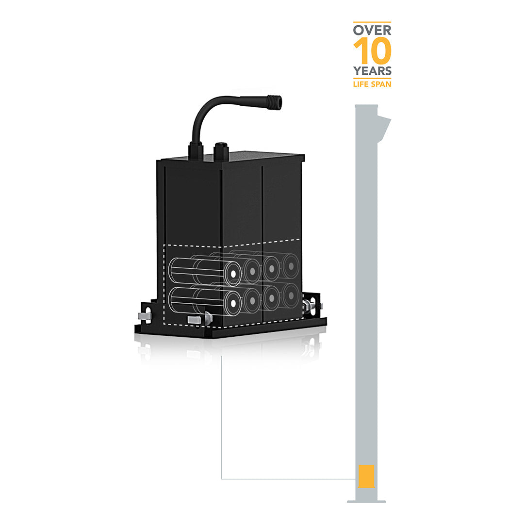 TOTEM | Solar Urban Light | 60 Watt | 9000 Lumens | 5000K | Black Housing | Pathway Lighting | Landscape Light | Solar Resistant Bollard Light | 5 Years Warranty - 4